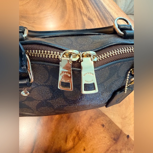 COACH Signature Sierra Satchel. Brown/Black | Gold Hardware | Crossbody NWOT - Picture 13 of 17